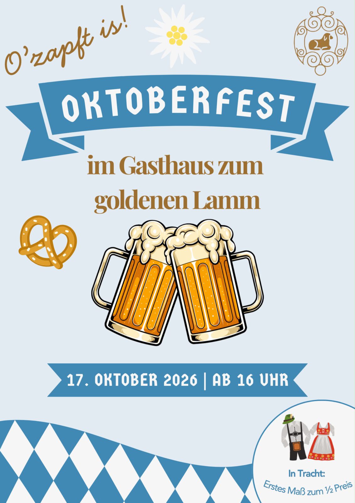 Oktoberfest 2026 im goldenen Lamm Bodenheim
